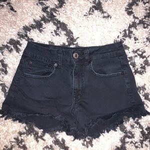 Black high rise festival shorts